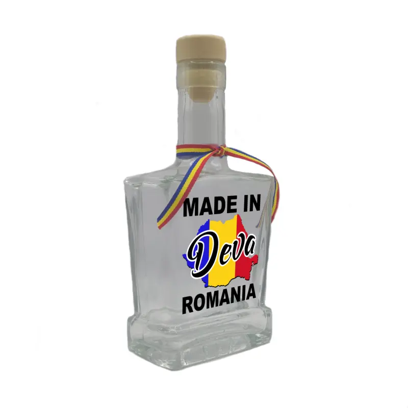 Made in deva romania, sticla cu mesaj plata, 250 ml, model divgs179 06 03